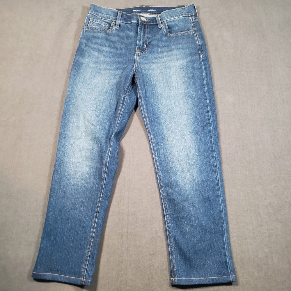 Old Navy Wow Boyfriend Jeans Womens 4 Blue Mid Rise Medium Wash Denim